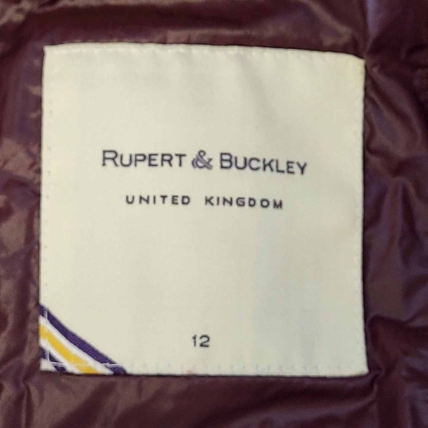 Rupert & Buckly Purple Quilted Puffer High Neck Coat BNWT UK 12 EU 40 G169