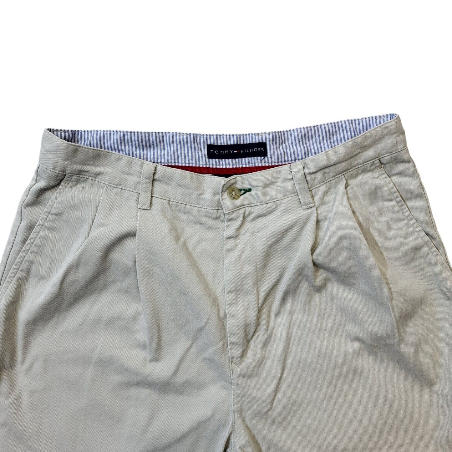 Tommy Hilfiger Beige Straight Leg Formal Chino Trousers Uk Men's L W34 L30 G537