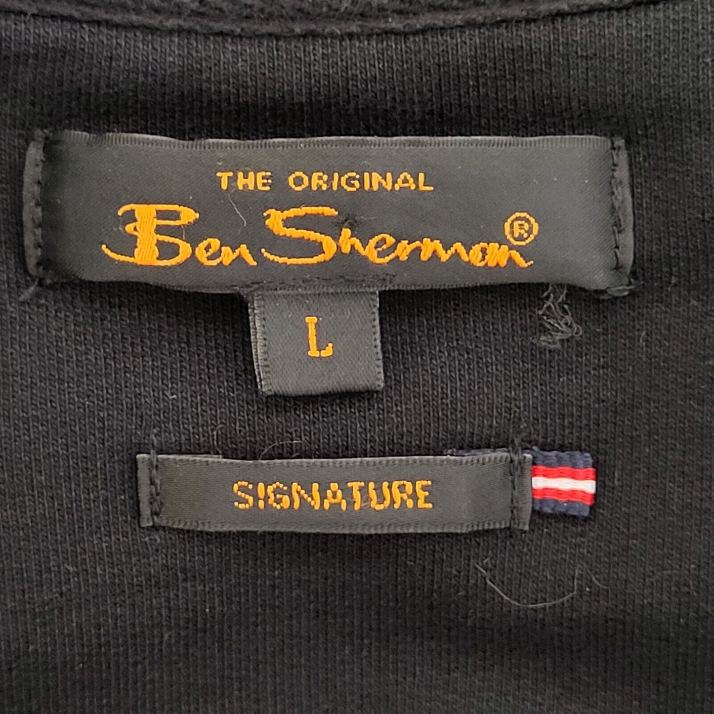 Ben Sherman Black Zipped Sports Tracksuit Top Uk Men's Large G461