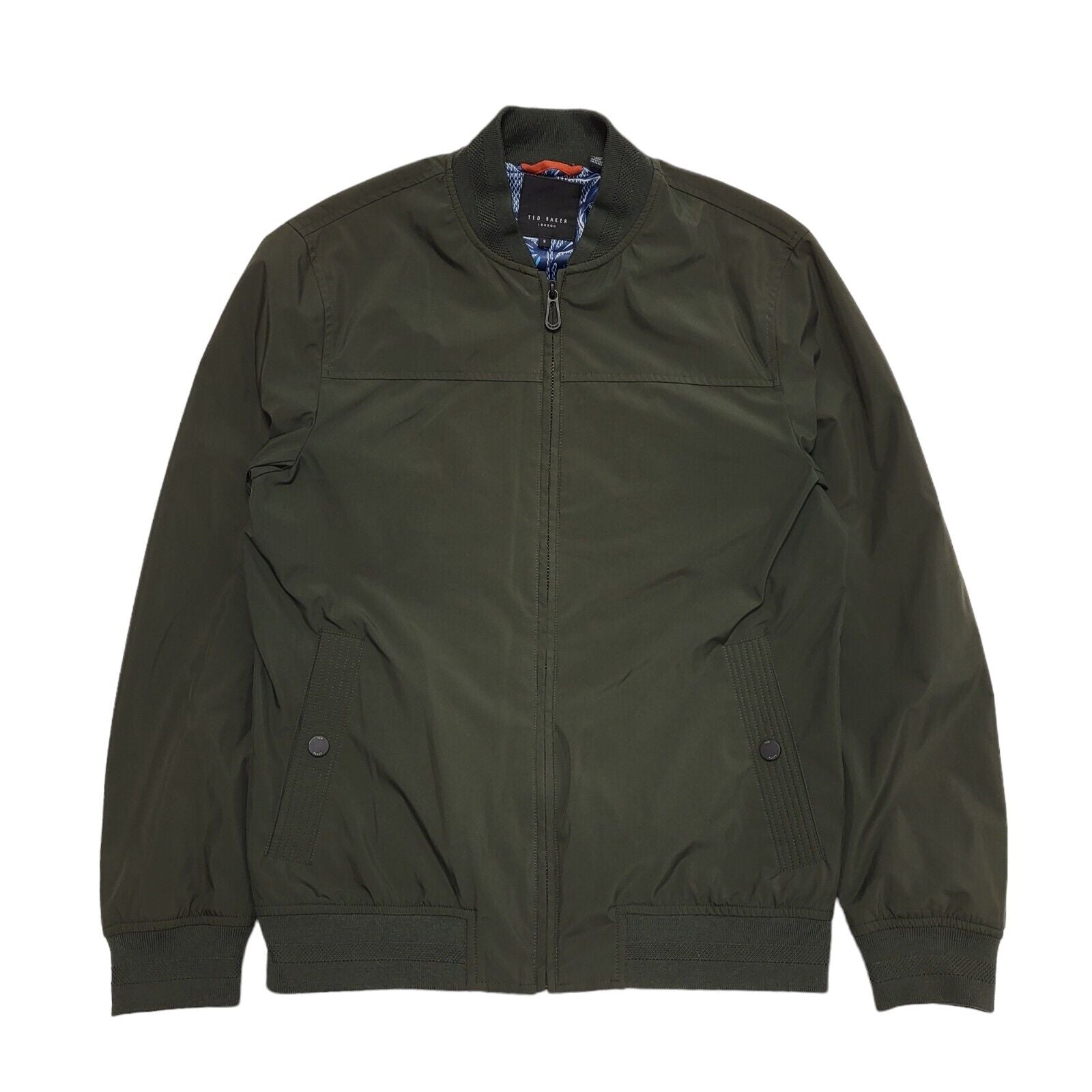 Ted Baker Green Zipped Bomber Jacket Uk Men's Small BB292