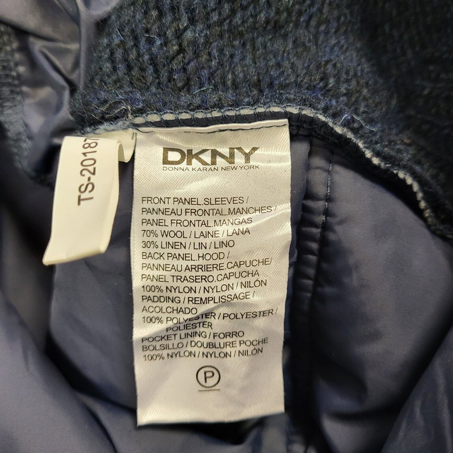 DNKY Navy Long Sleeve Hooded Padded Jacket UK Men's XL H731