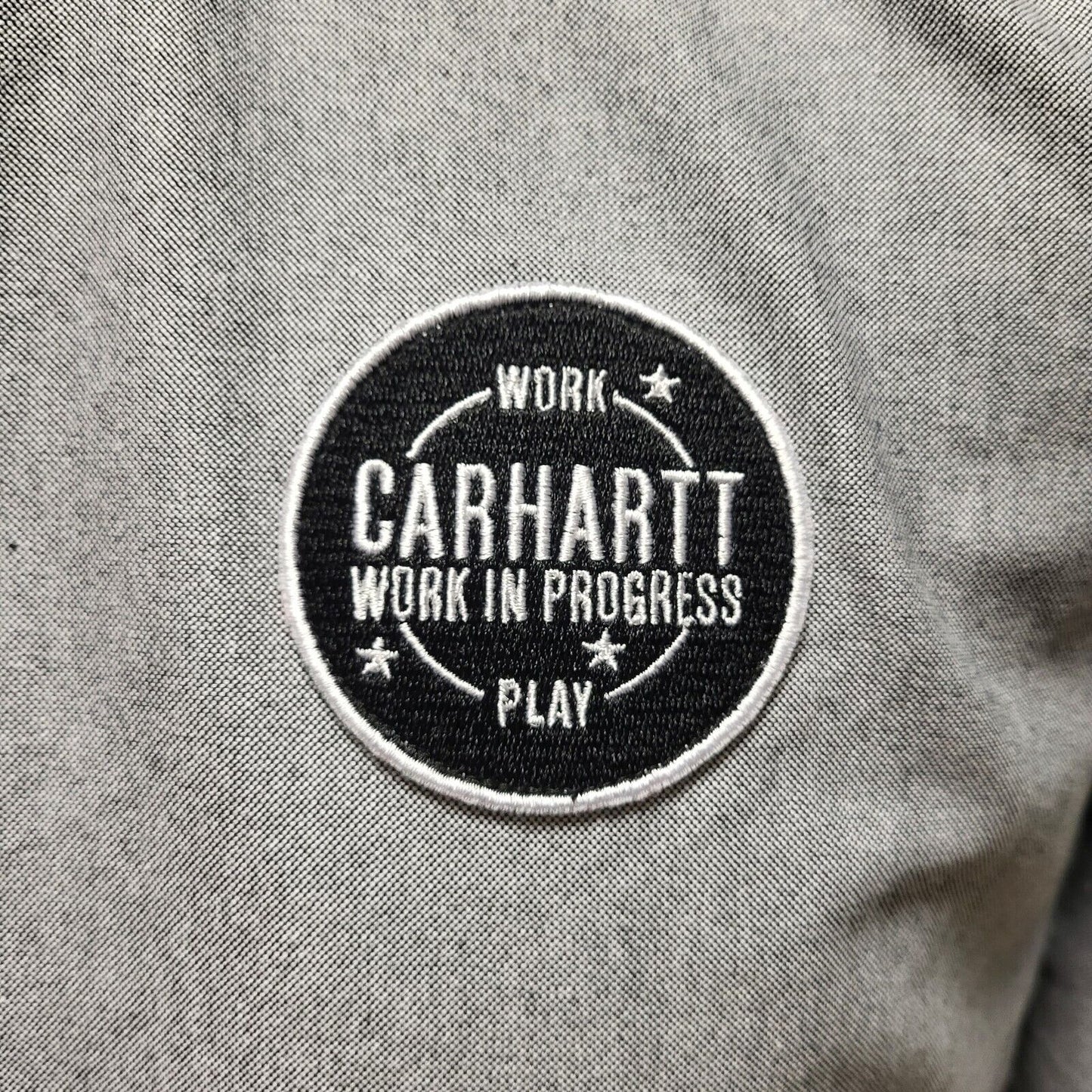 Carhartt Grey Rugged Outwear Work & Play Shirt Men's UK M Slim Fit H60