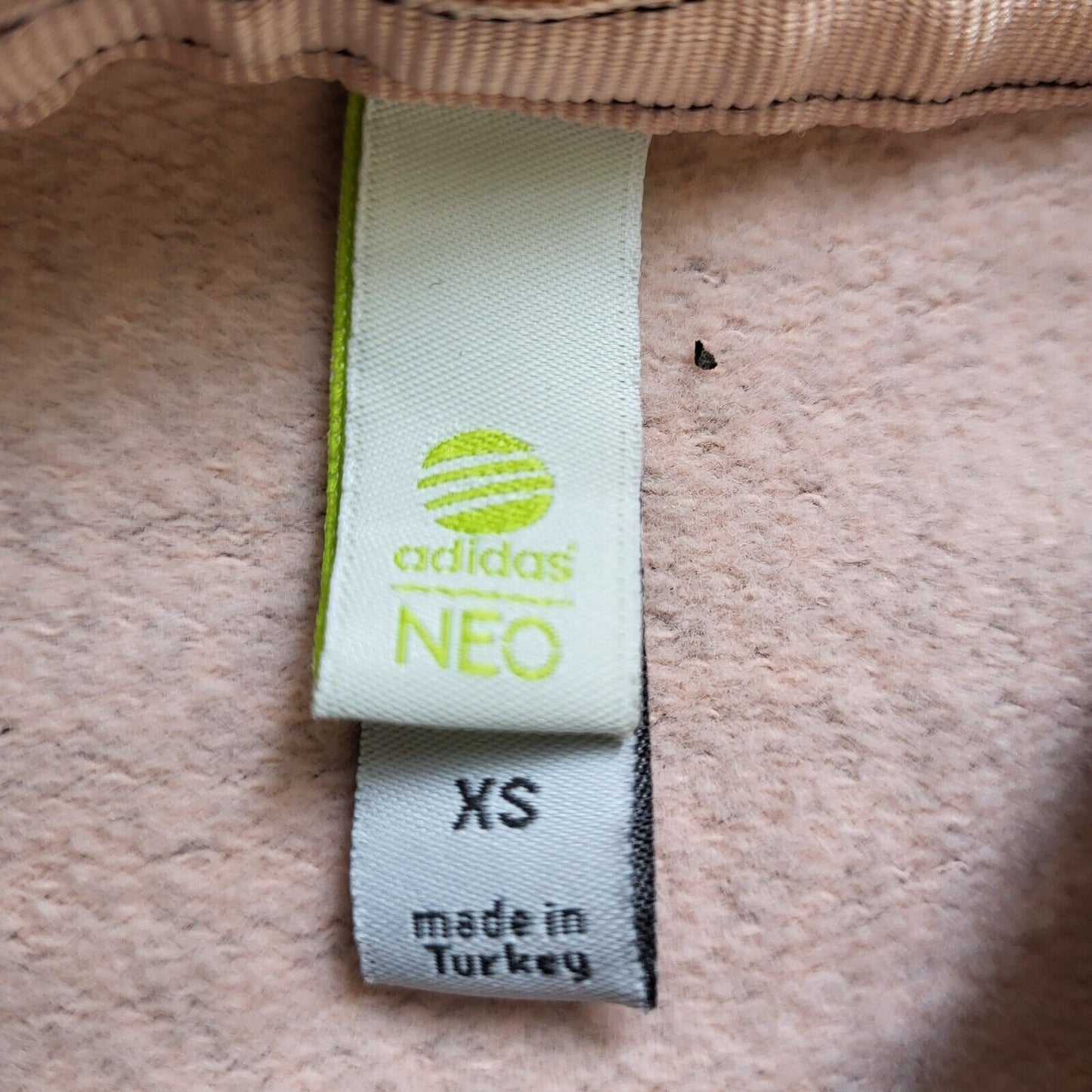 Adidas NEO Pink Black Drawstring Sweatshirt Hoodie Women's UK XS 6 EU 34 H122