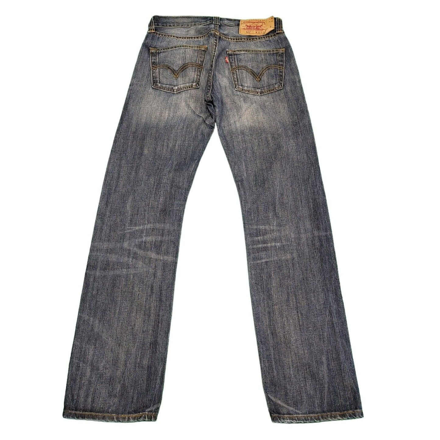 Levi's 501 Faded Blue Straight Leg Denim Jeans Men's 3XL W40 L32 H240
