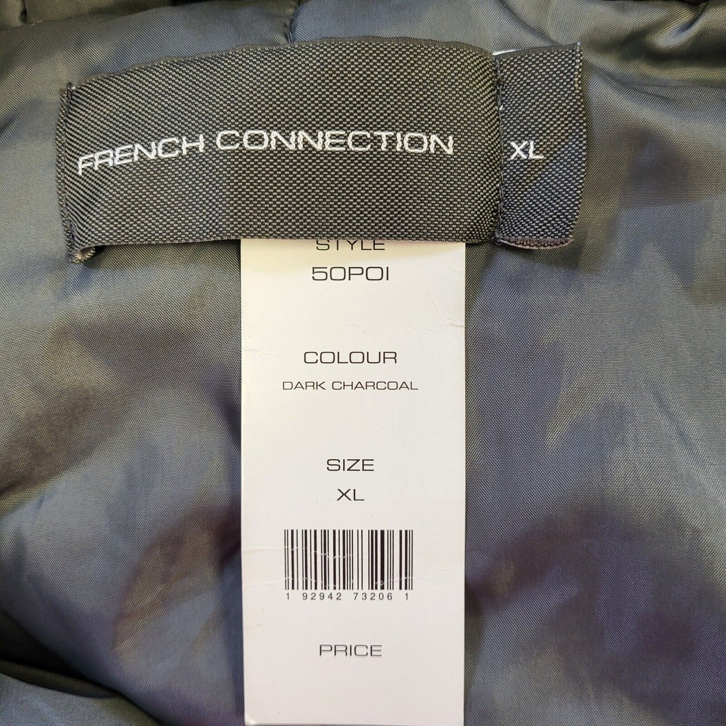 French Connection Grey Zip & Snap Hooded Parka Coat Uk Men's xL Eu 56 G31
