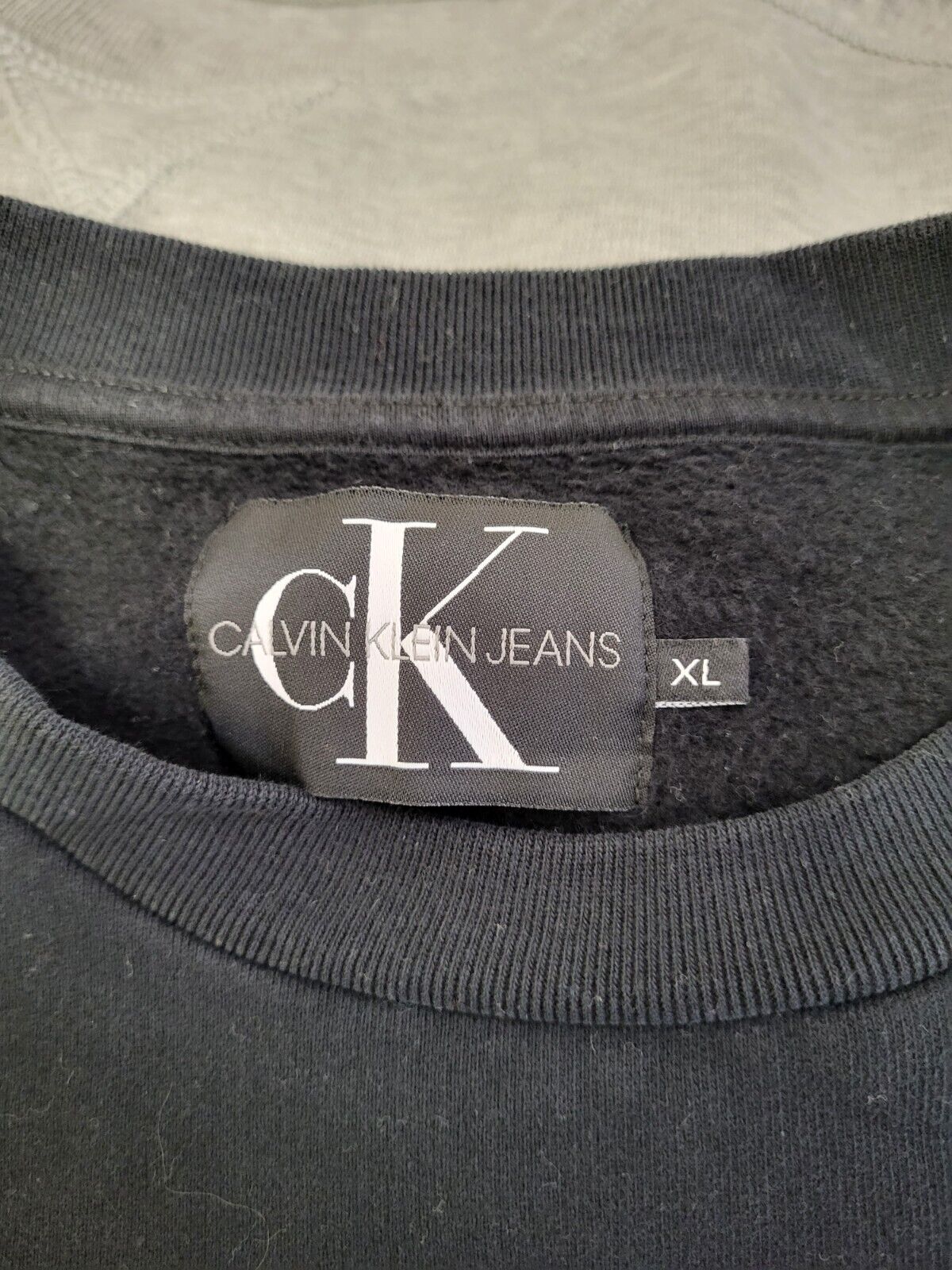 Calvin Klein Black Spell Out Long Sleeve Casual Sweatshirt Men's Uk XL H103