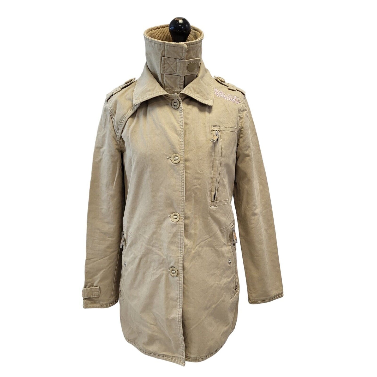 Superdry Beige Jermyn Street Trench Coat UK Women's Medium G663