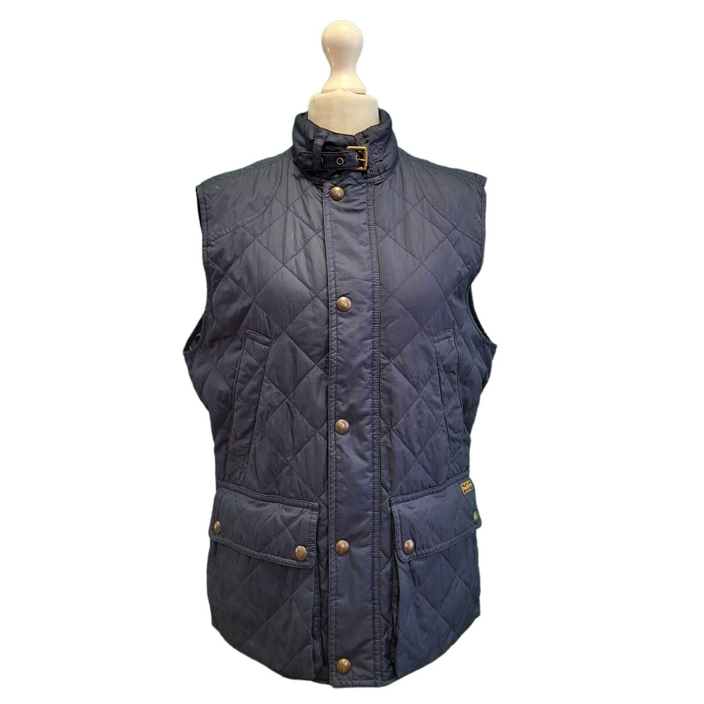 Polo Ralph Lauren Navy Blue Zip & Snap Body Warmer Women's uk S 8 G743