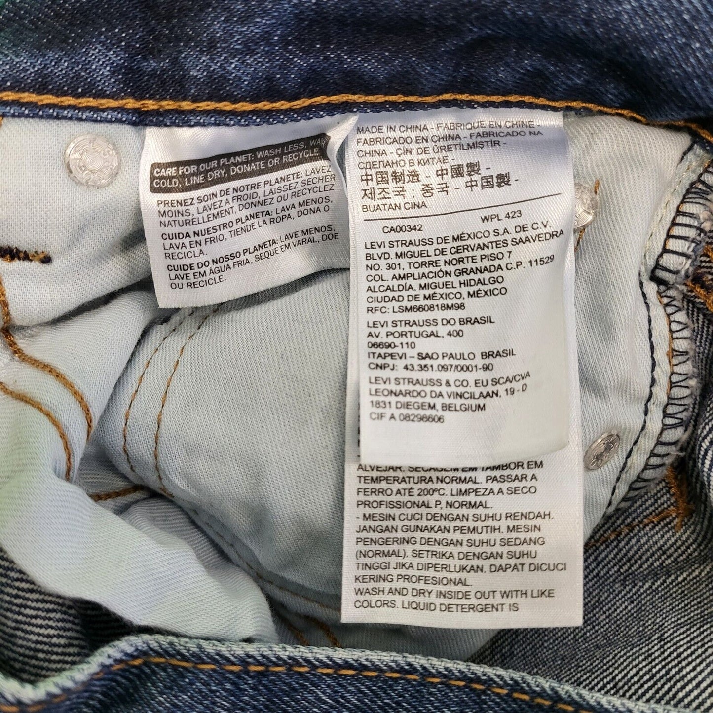 Levi's 505 Blue Slim Straight Zipper Fly Denim Jeans Men's UK XS W29 L32 H528