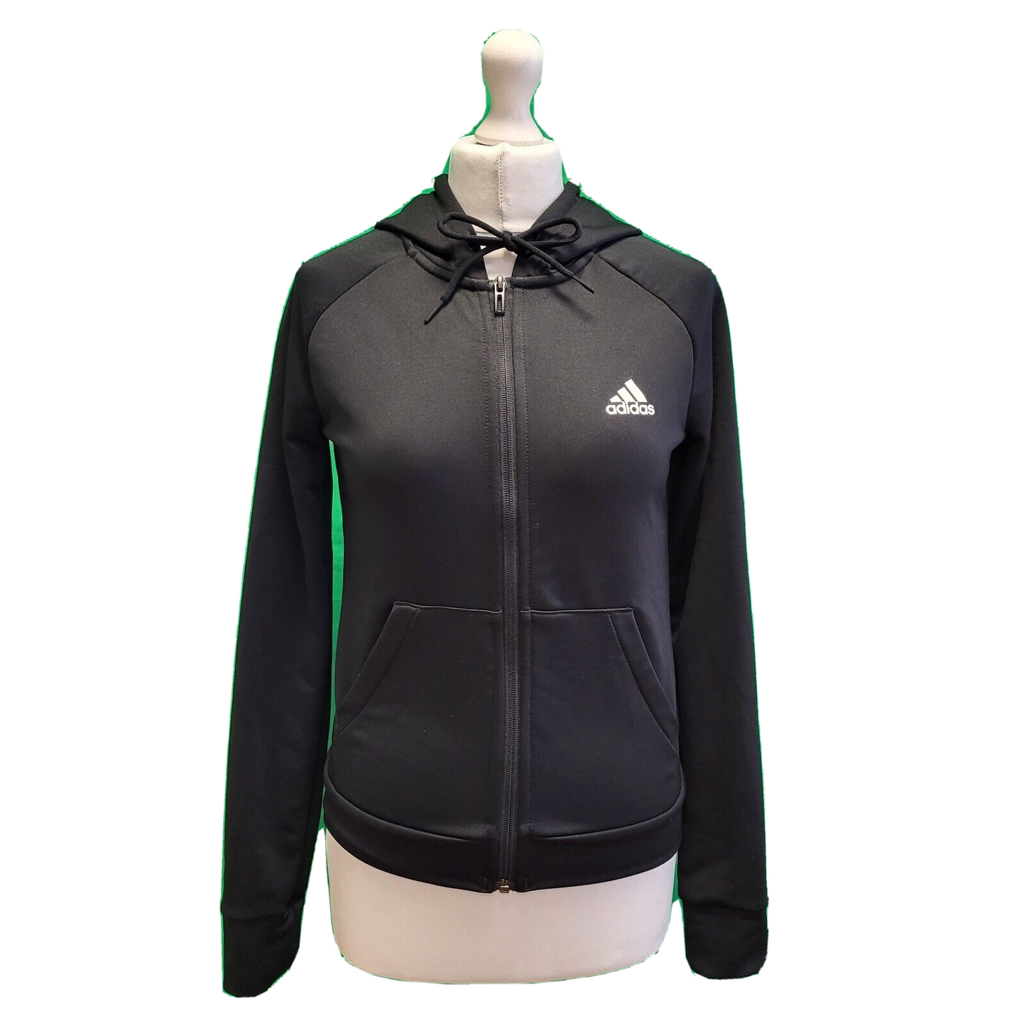 Adidas Black Hooded Tracksuit Track Jacket Tommy Hilfiger UK S 8-10 EU 36 H141
