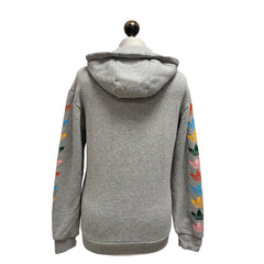 Adidas Sweatshirt Hoodie Drawstring Grey Uk Women's Size 2XS G415