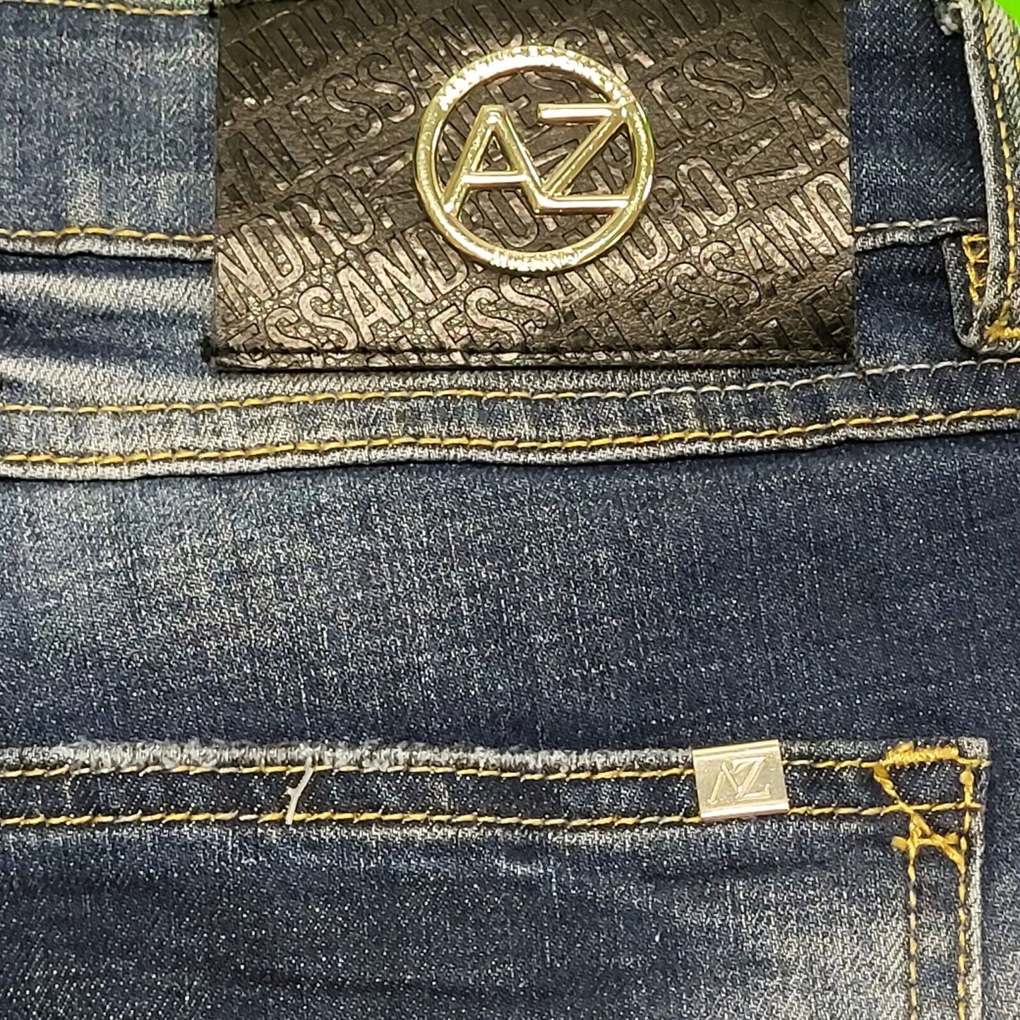 Alessandro Faded Blue Skinny Leg Denim Jeans uk Women's 12 L W30 L29 H780