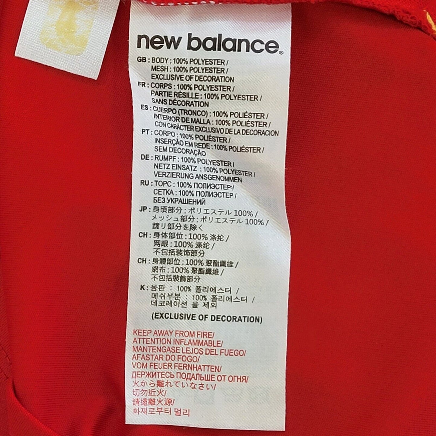 New Balance Liverpool Standard Chartered Football Shirt UK Men's S Eu 46 F667