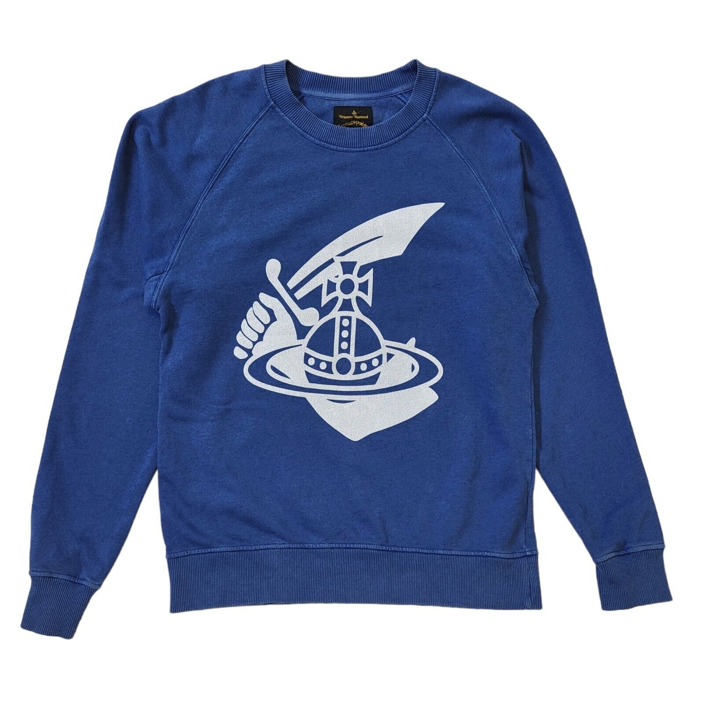 Vivienne Westood Y2K Sweatshirt Crew Neck Blue Mens UK M EU 50 G147