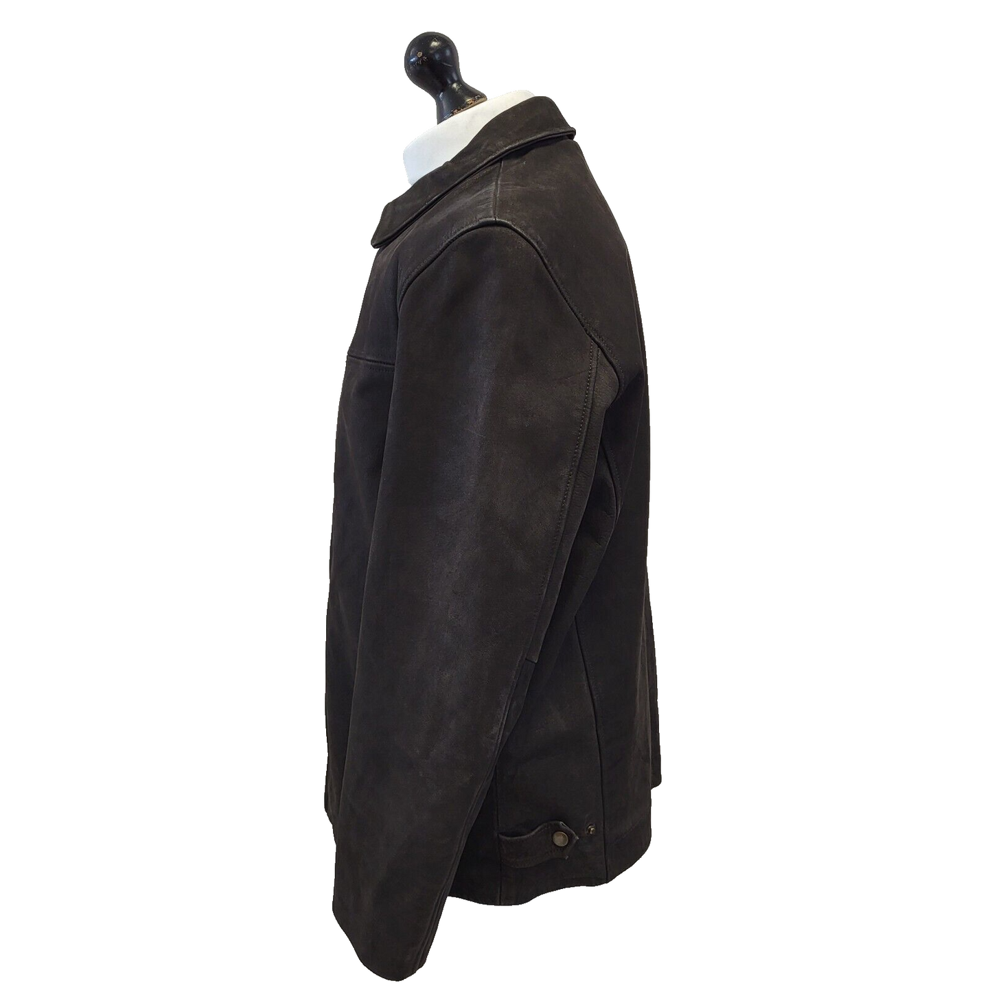 Thomas Nash Black Suede Leather Jacket Uk Men's Medium G713