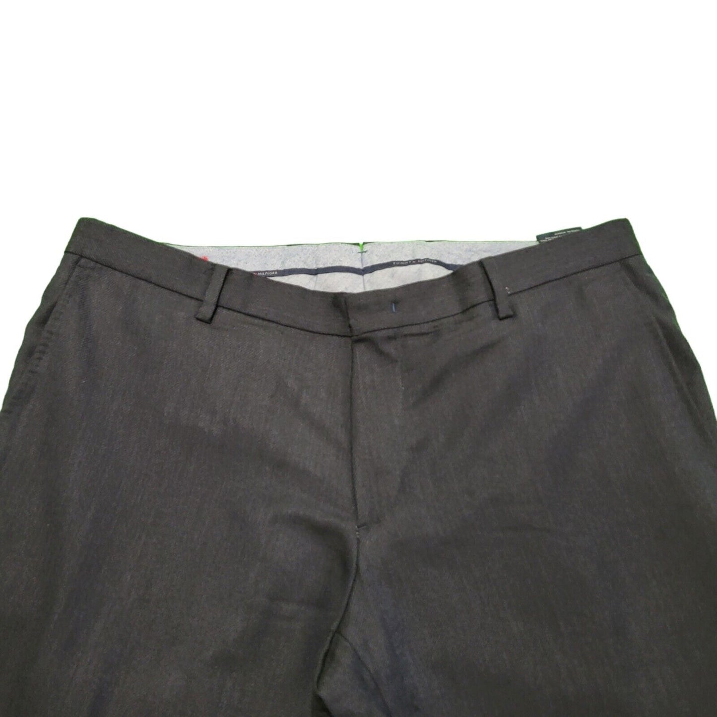 Tommy Hilfiger Navy Blue Straight Leg Dress Trousers Uk Men's L W34 L31 H768