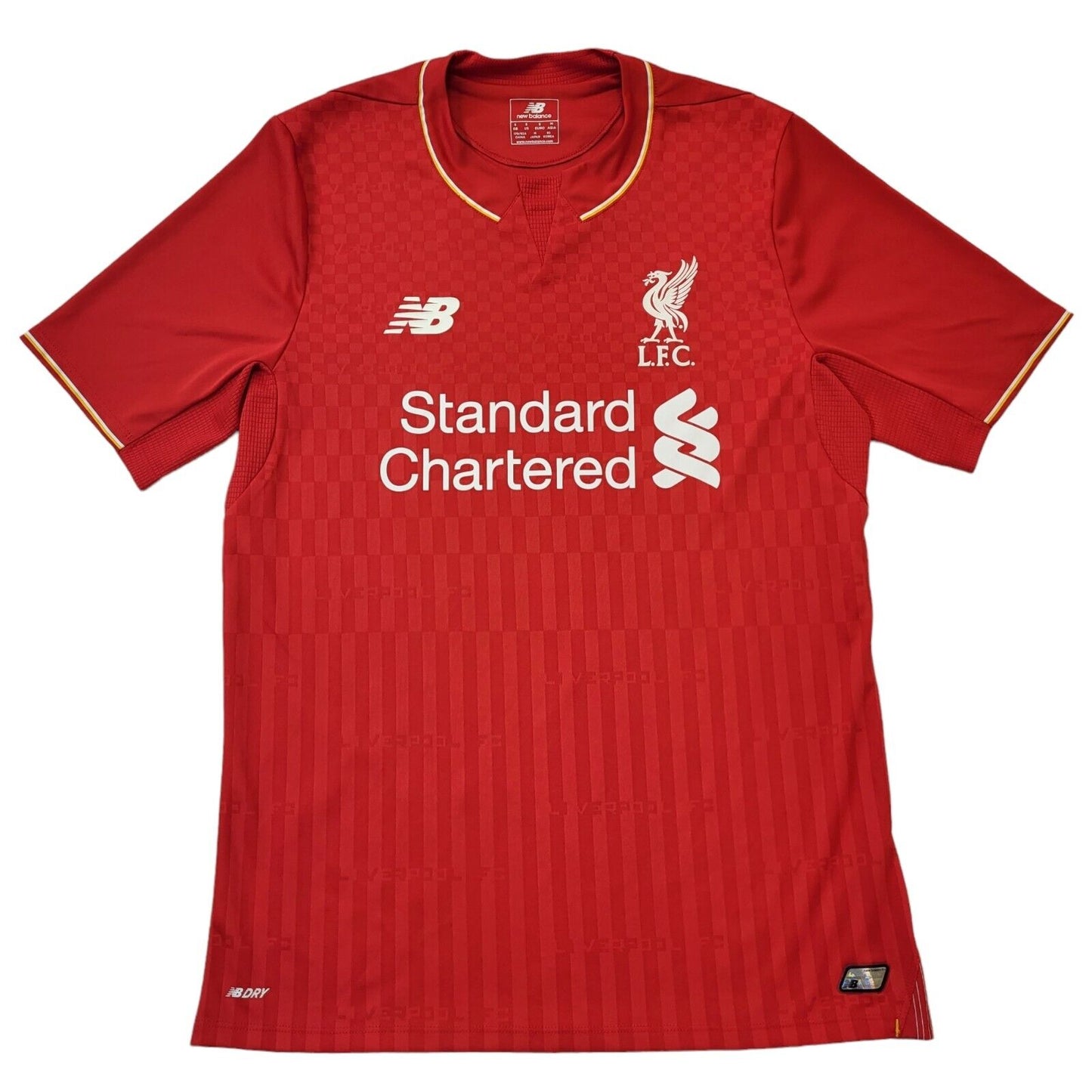 New Balance Liverpool Standard Chartered Football Shirt UK Men's S Eu 46 F667