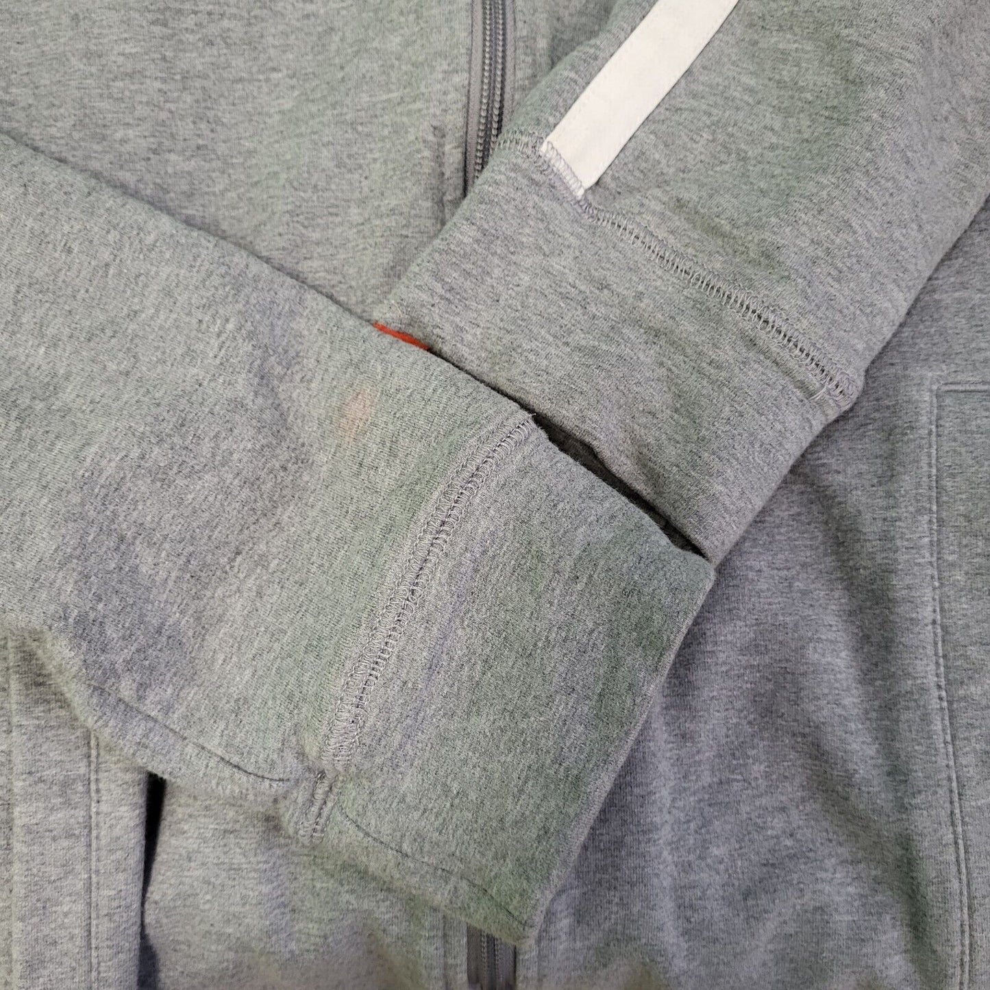 Nike Grey White Zipped Long Sleeve Sweatshirt Tracksuit Top uk Women's L 12 H751