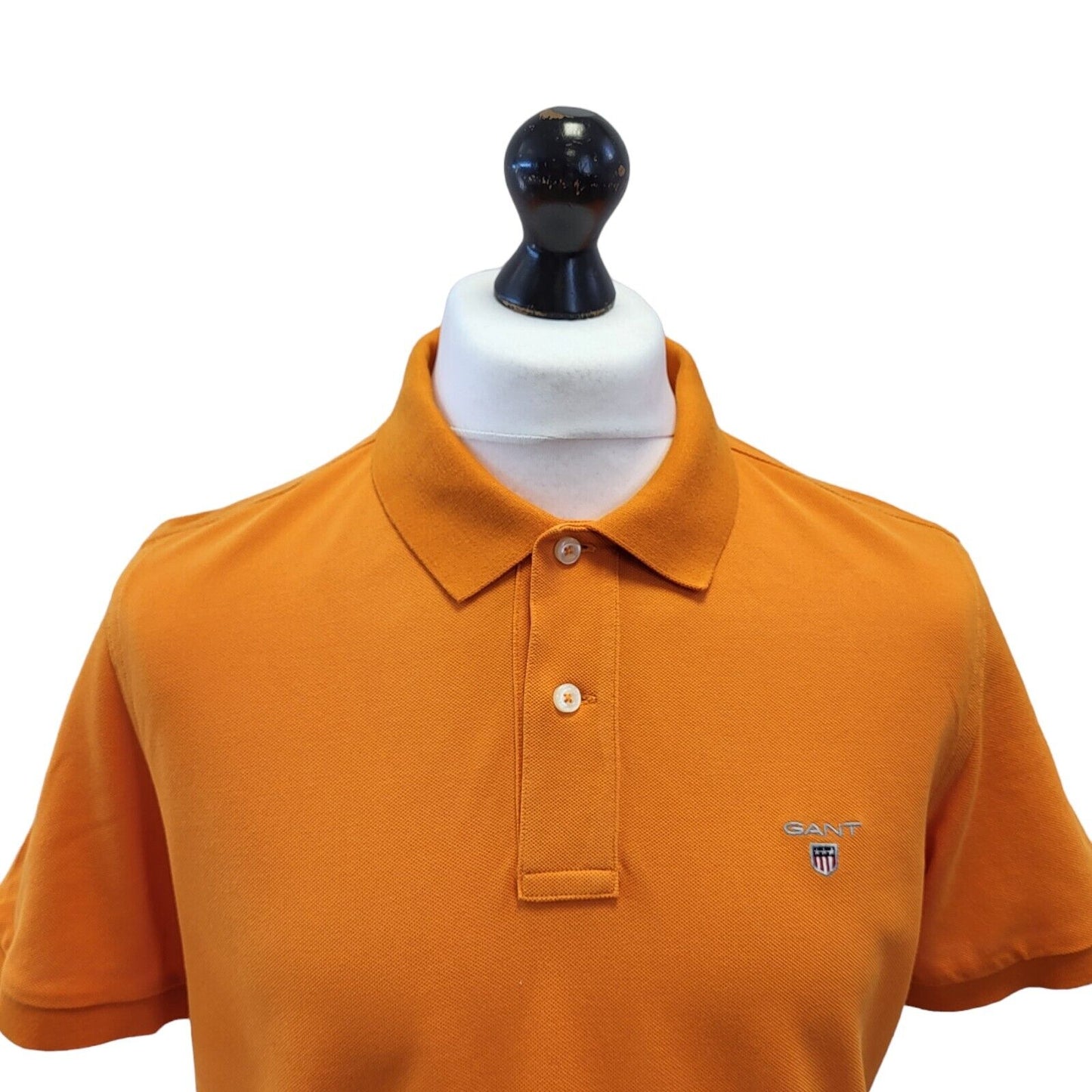 Gant Orange Short Sleeve Polo Shirt Mens Uk L EU 54 G340