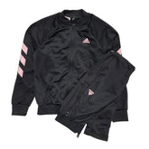 Adidas Tracksuit Black & ink Joggers & Track Jacket Girls Age 13-14 Years G403