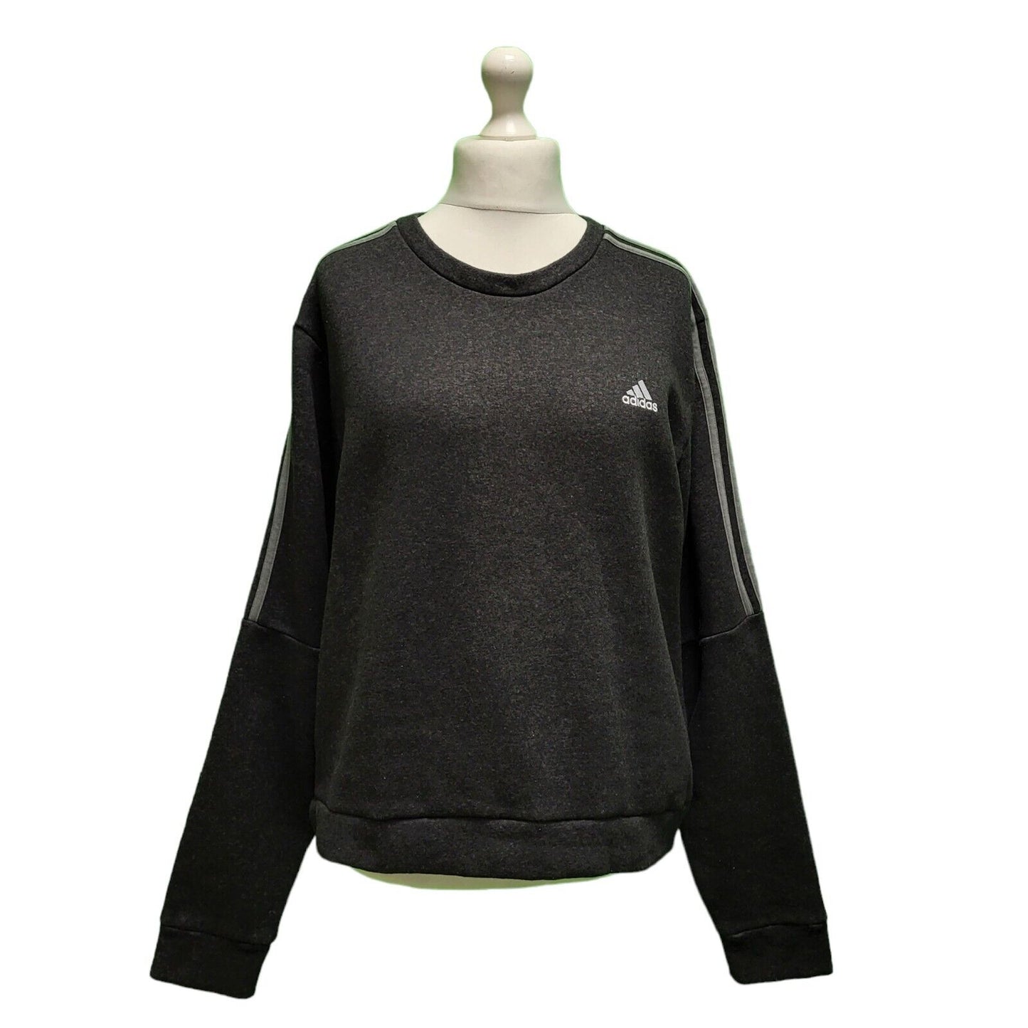 Adidas Black Long Sleeve Casual Sports Sweatshirt Women's UK XL 14 EU 42 H153