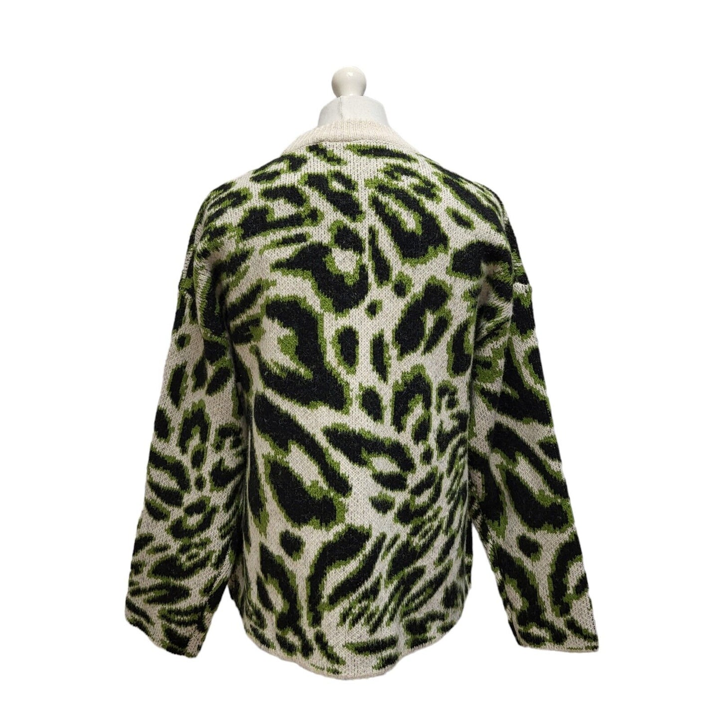 Weekday Green Abstract Crew Neck Cotton Jumper Uk Men's Large Bnwt BB279