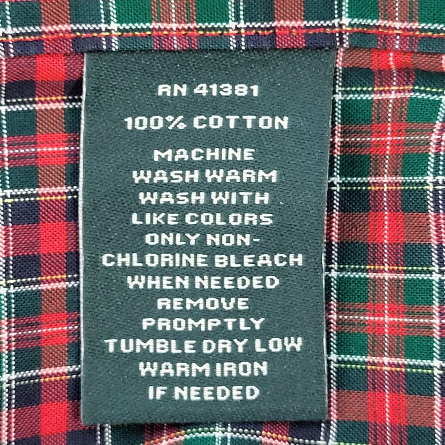 Ralph Lauren Red Green Check Long Sleeve Shirt Uk Men's Medium G583