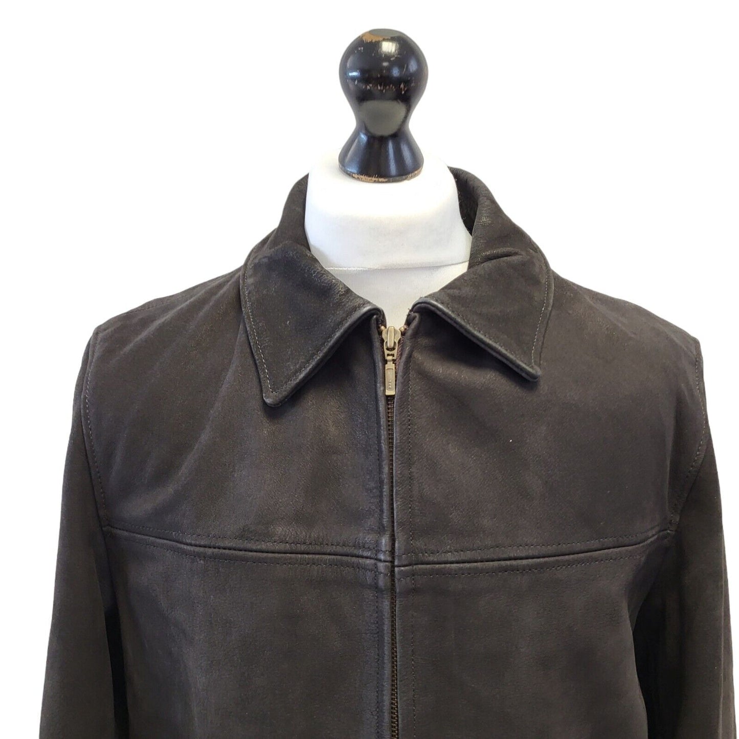 Thomas Nash Black Suede Leather Jacket Uk Men's Medium G713