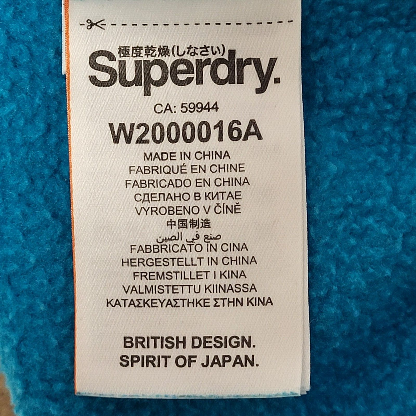 Superdry Sweatshirt Crew Neck Long Sleeve Blue Womens Size 10 G408