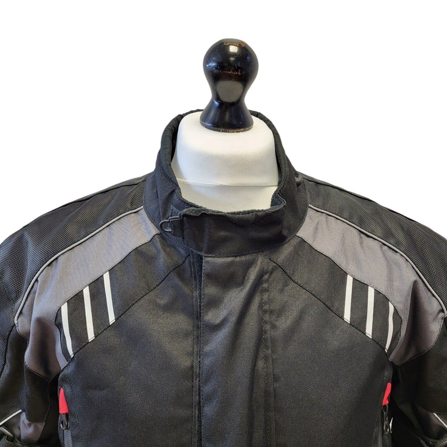 Arma Moto Black Armoured Textile Motorbike Biker Jacket Uk Men's S Eu 46 G300