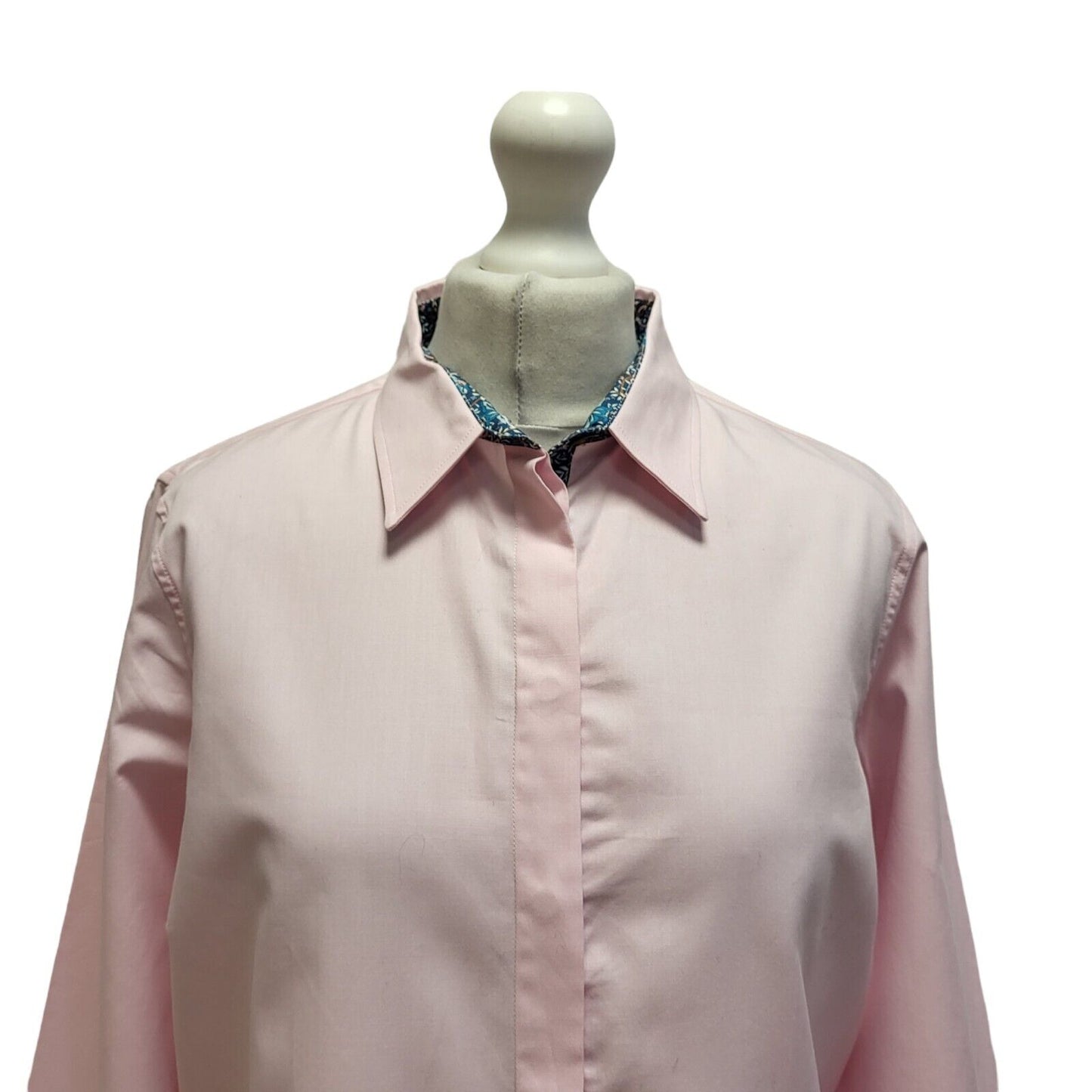 Barbour Pink Solid Long Sleeve Shirt Uk Women's Size 14 BB391
