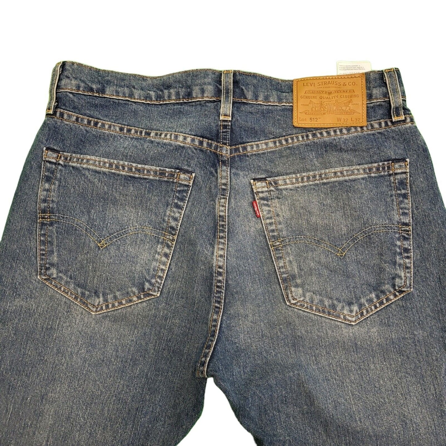 Levi's 512 Faded Blue Tapered Stretch Denim Jeans Men's UK M W32 L32 H517