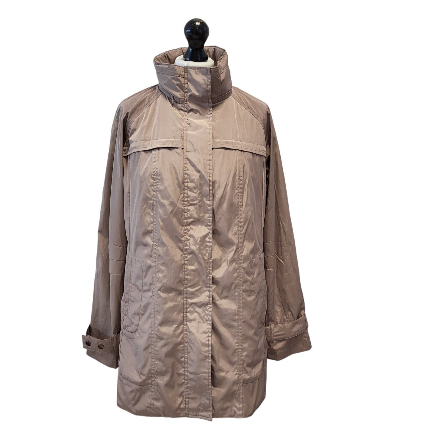 Orvis light Brown Zip & Snap Jacket Uk Women's Medium G678