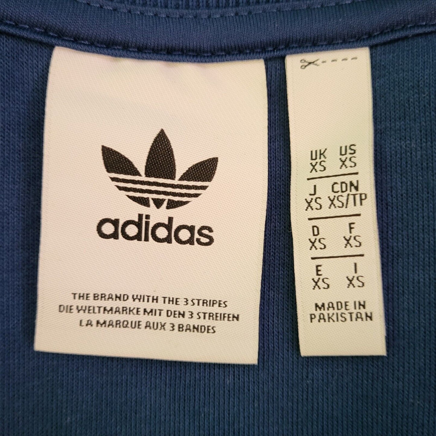 Adidas Blue White Long Sleeve Sports Tracksuit Top Men's UK XS H966