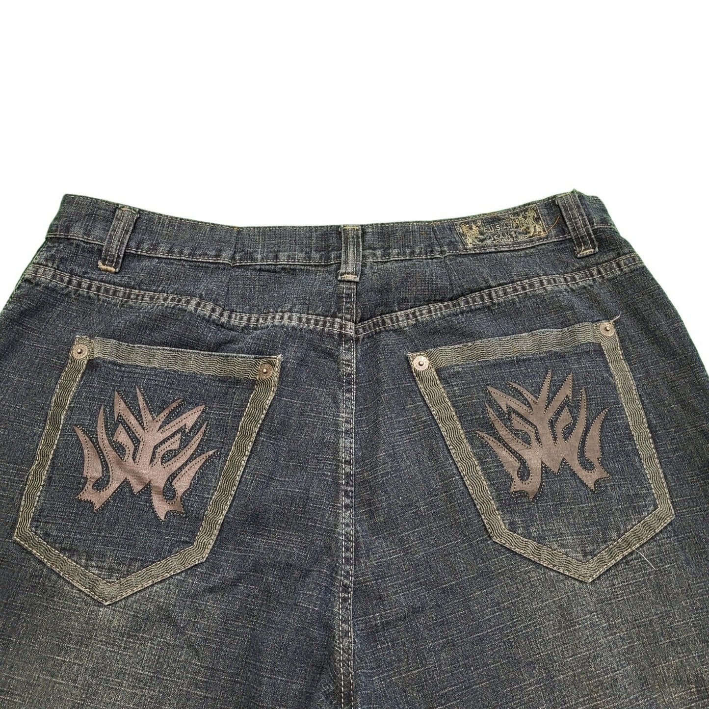 Fusal Dark Blue Straight Denim Jeans Men's uk 4xL W42 L32 H667