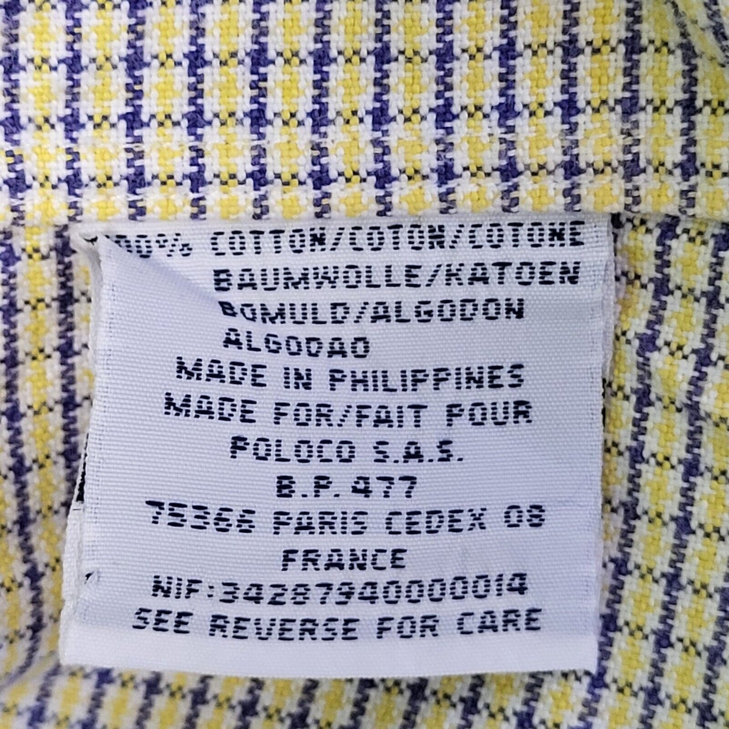Ralph Lauren Blake Yellow Blue Check L/Sleeve Over-sized Shirt Men's UK xL H382