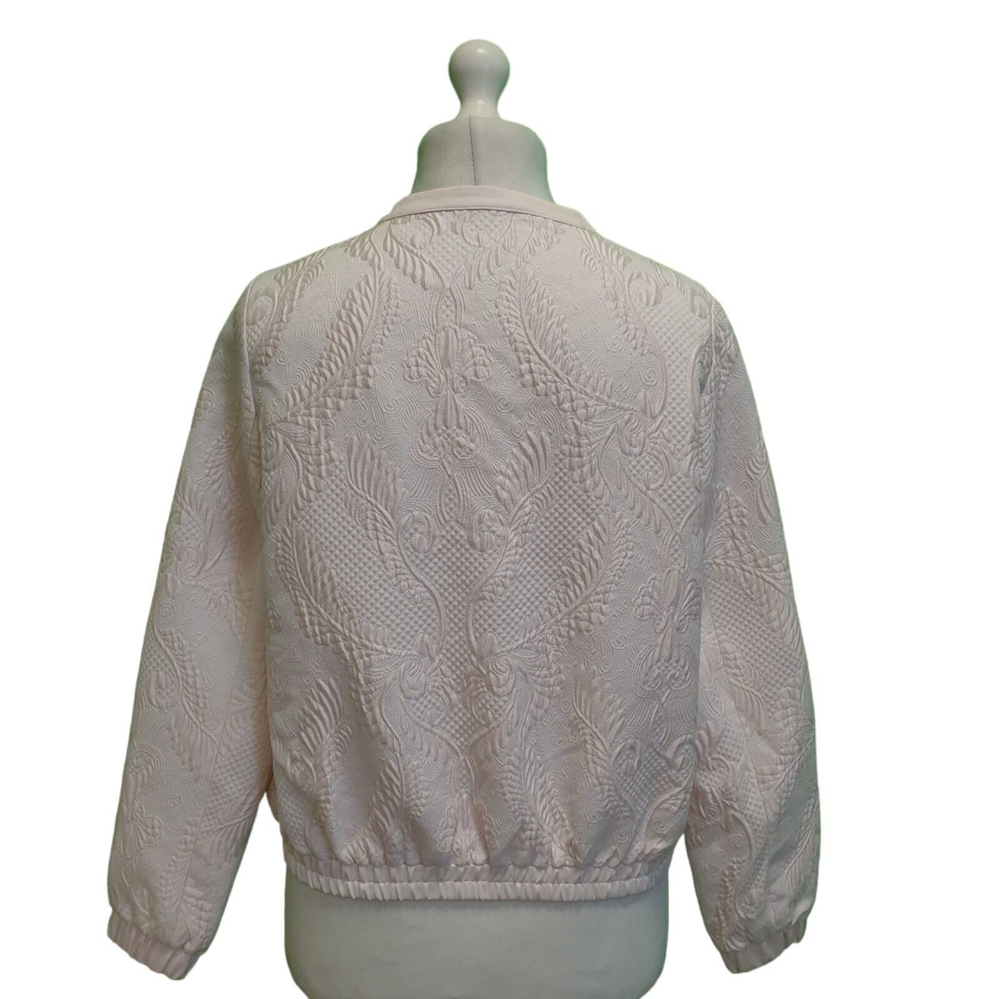 Coast Friday Pink Floral Quilted Bomber Jacket UK Women's 12 H789