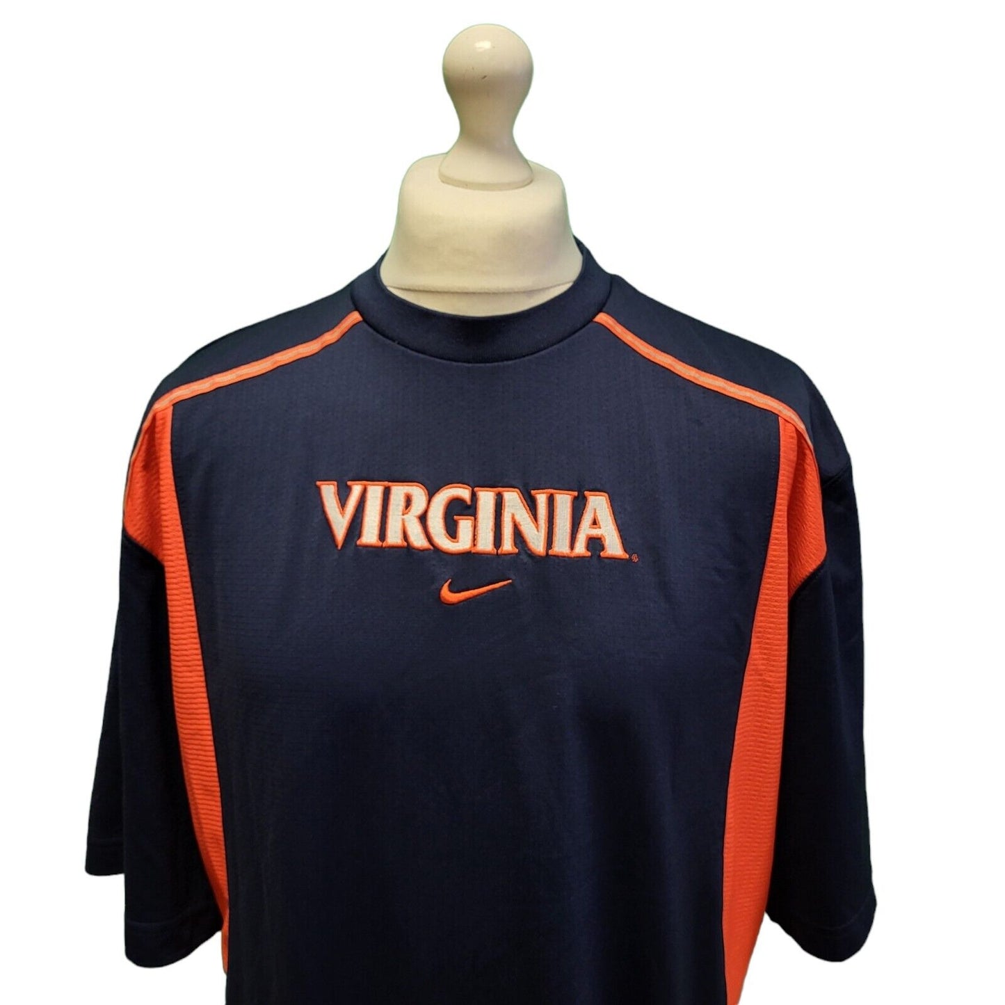 Nike Navy Blue Slim Fit Crew Neck Virginia T-Shirt Men's Uk L EU 54 H64