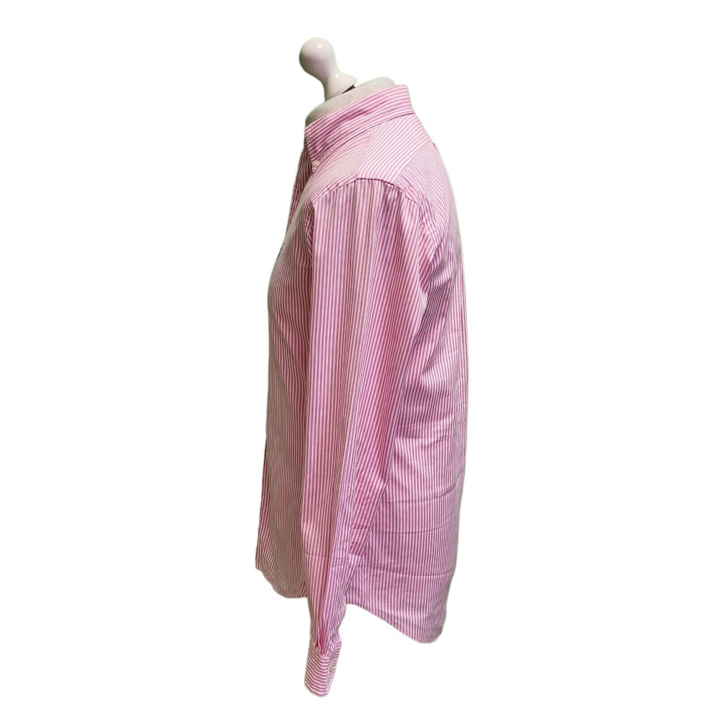 Ralph Lauren Pink White Striped Long Sleeve Custom Shirt Men's UK S eu 46 H380