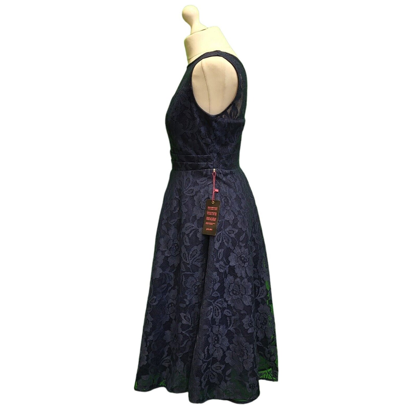 Jolie Moi Blue Lace Formal Party Fit & Flare Dress Women's M 10-12 BNWT H696