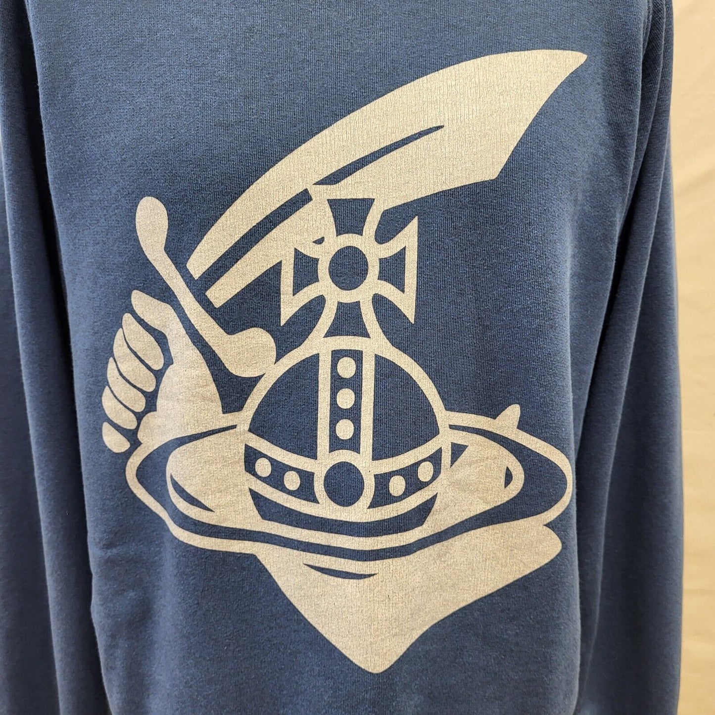 Vivienne Westood Y2K Sweatshirt Crew Neck Blue Mens UK M EU 50 G147