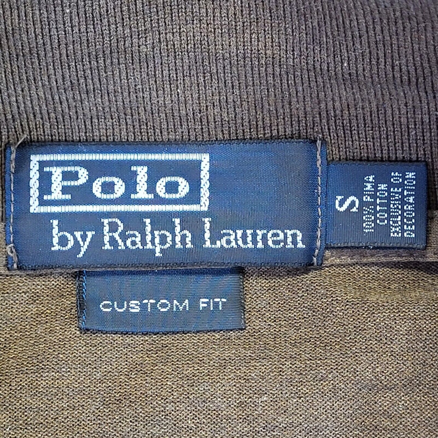 Polo Ralph Lauren Brown Long Sleeve Polo Top Mens Uk S EU 48 G345