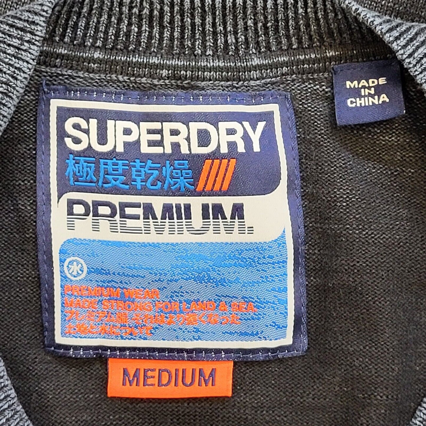 Superdry Sweatshirt Crew Neck Blue Mens UK M EU 50 G140