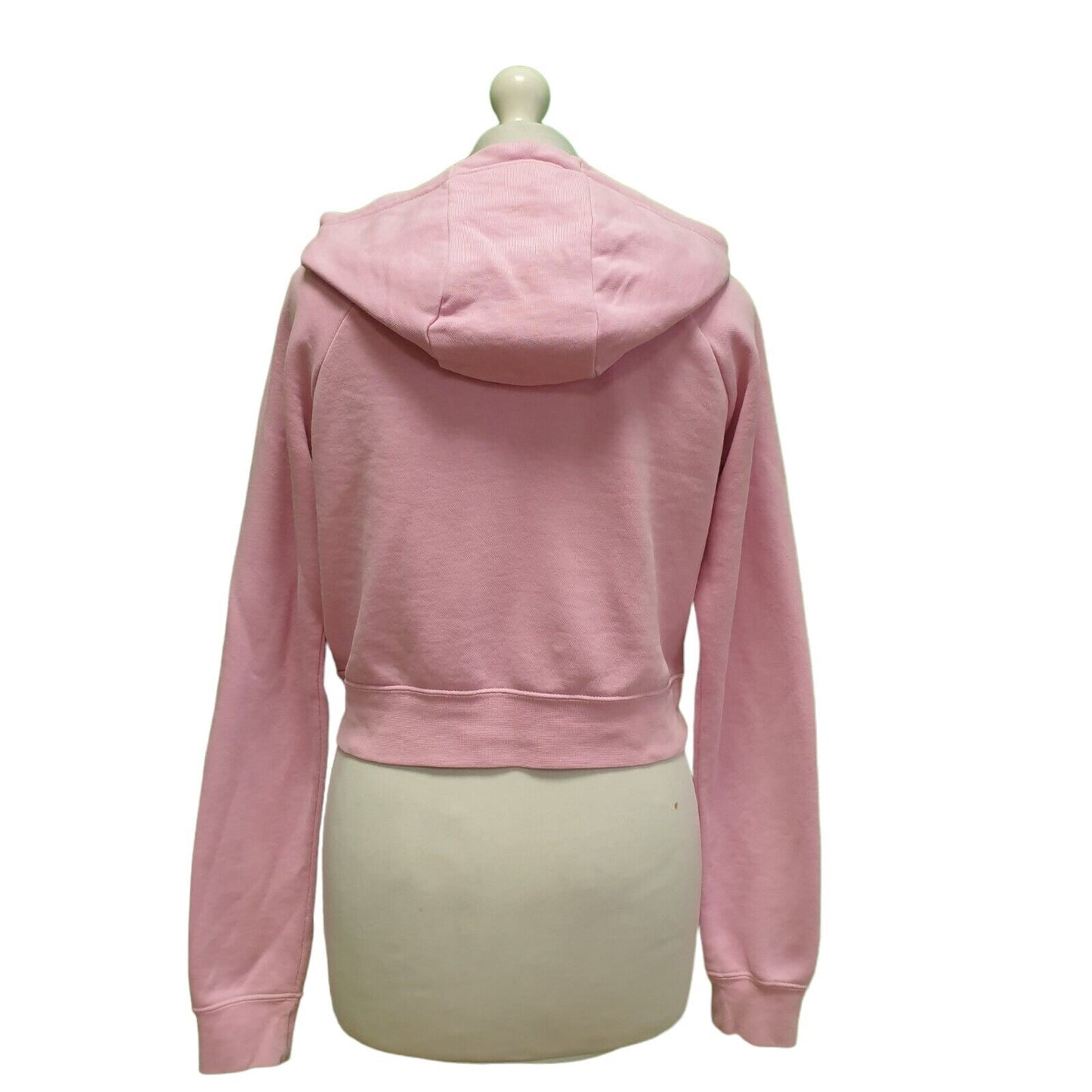 Nike Pink Cropped Drawstring Sweatshirt Hoodie Women's UK XS 6 EU 34 H944