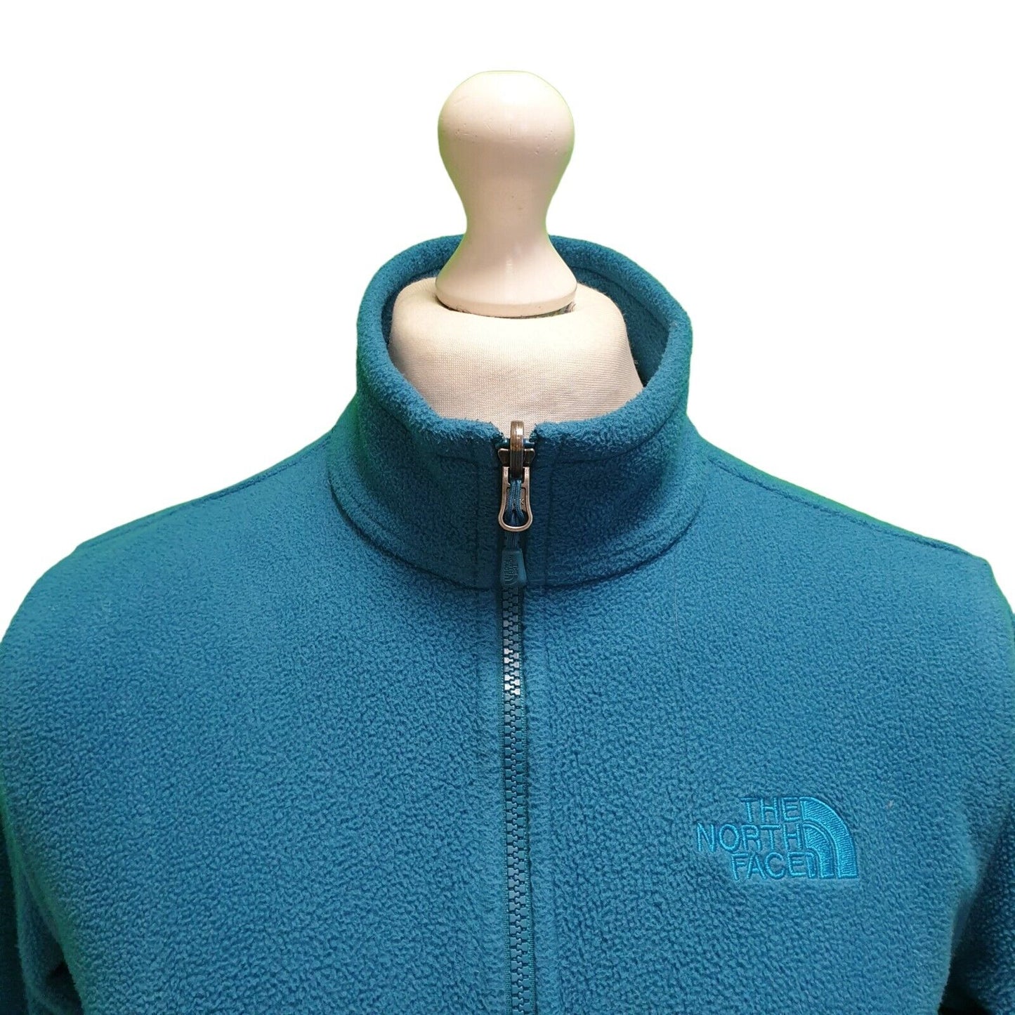 The North Face Turquoise Zipped Fleece Hiking Jacket uk Men's Small H792