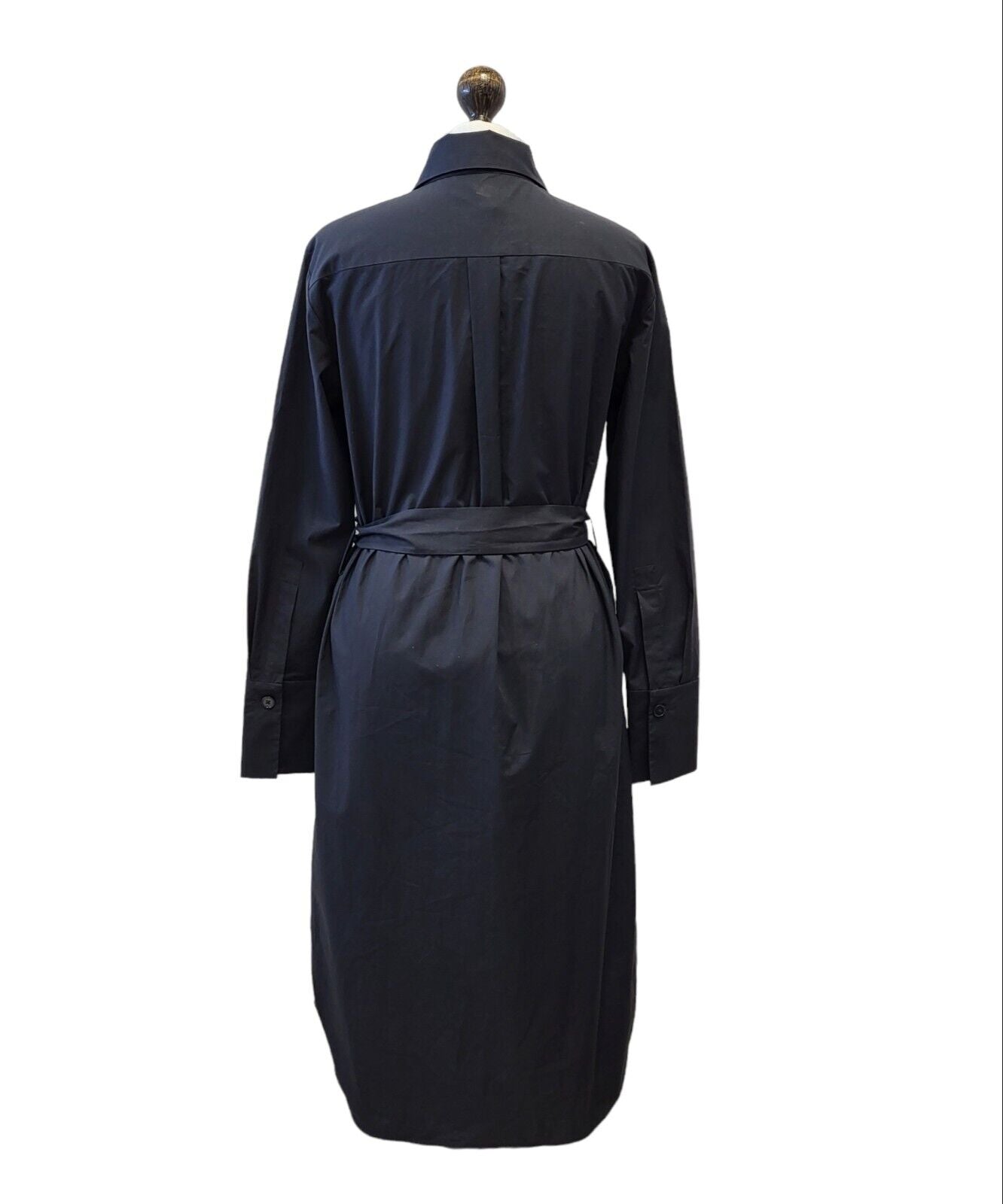 COS Black Long Sleeve Tie Shirt Dress Uk Women's 8 Eu 34 Bnwt G268