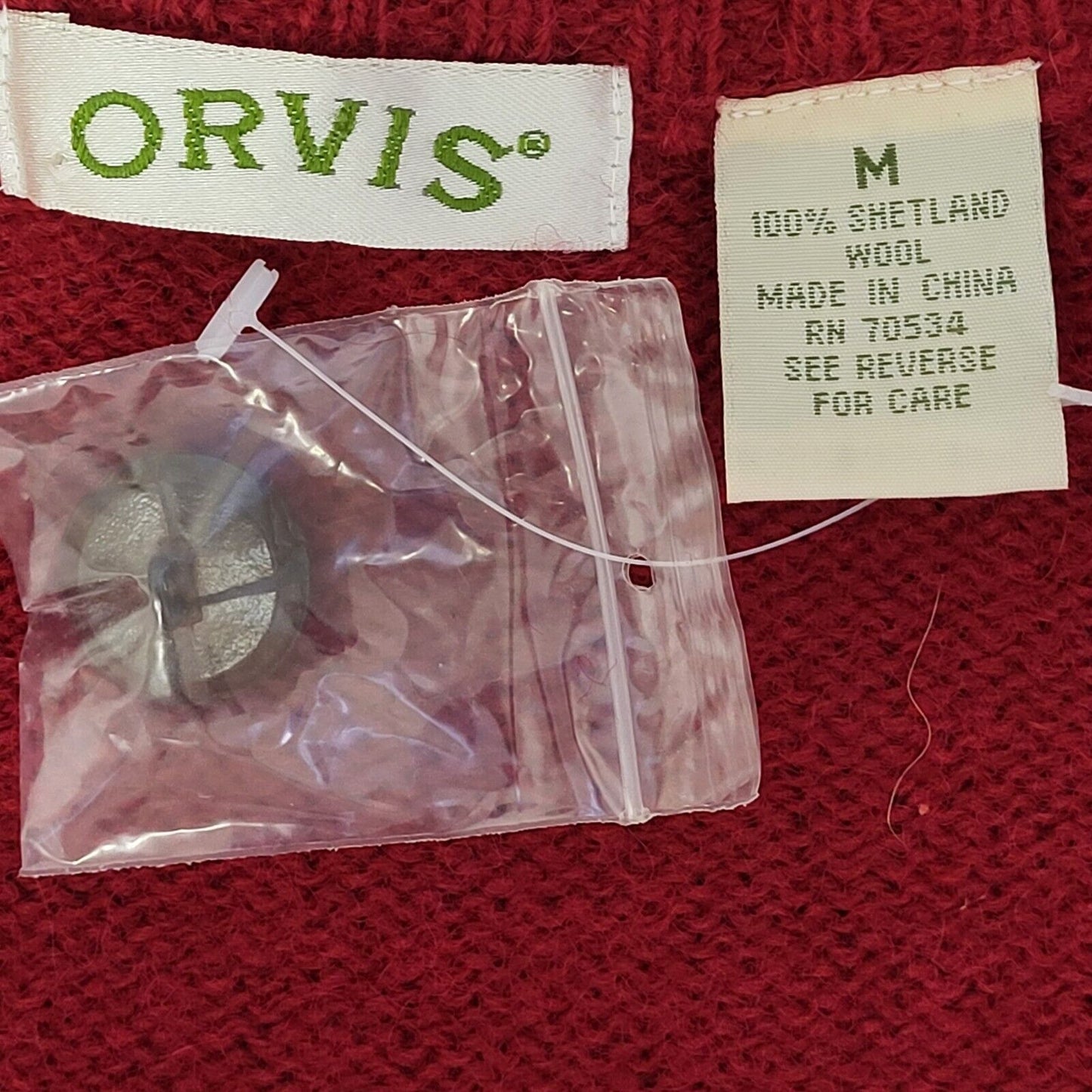 Orvis Cardigan Long Red Button Up Cardigan Uk Women's Size M G402