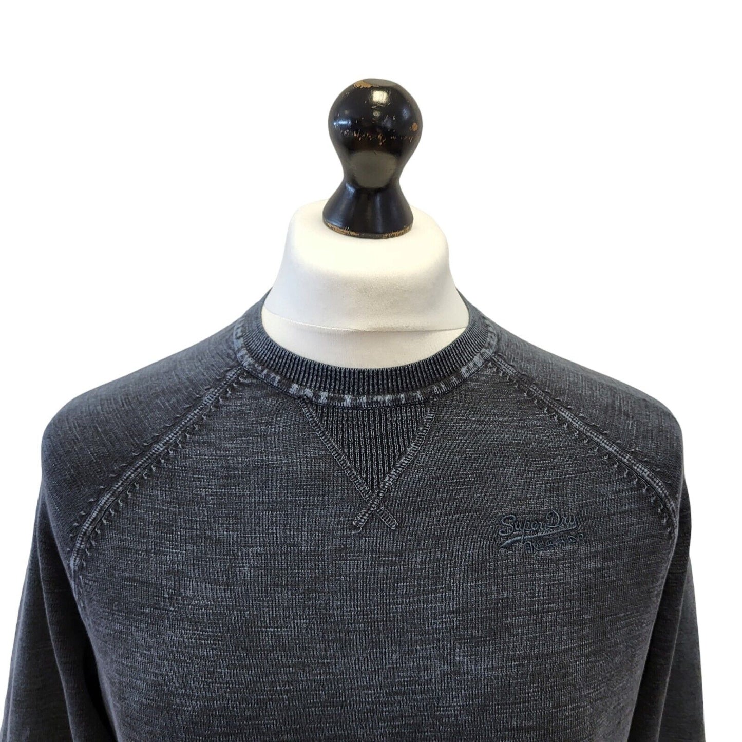 Superdry Sweatshirt Crew Neck Blue Mens UK M EU 50 G140