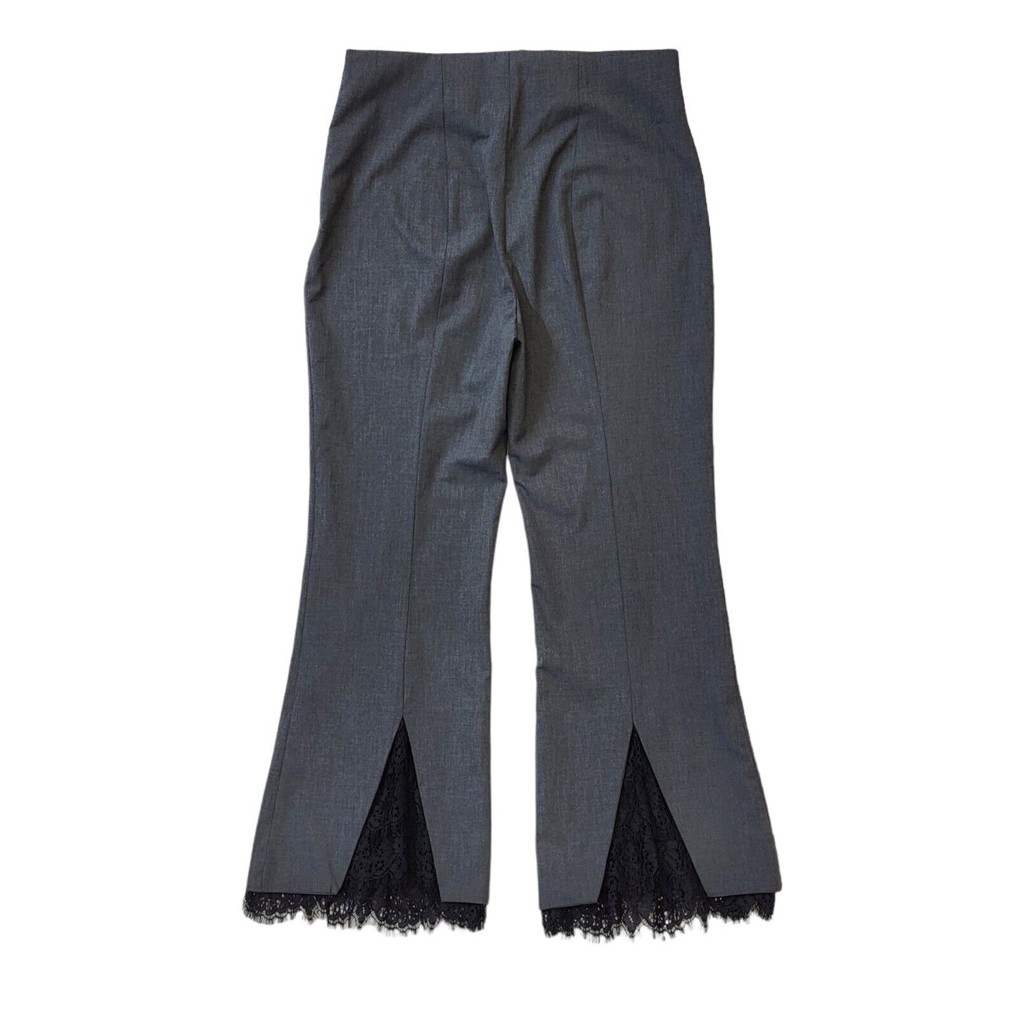 Zara Grey Straight Dress Trousers Uk Women's M W28 L26 G218