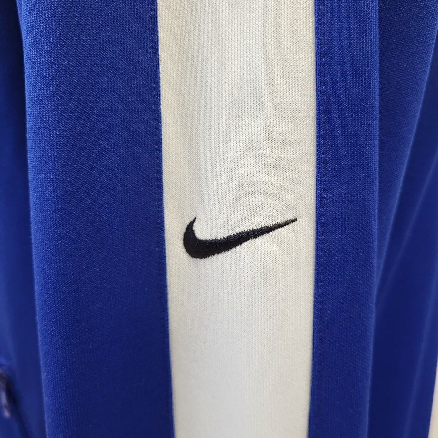 Nike Blue White Zipped Sports Tracksuit Top Uk Men's Small G457